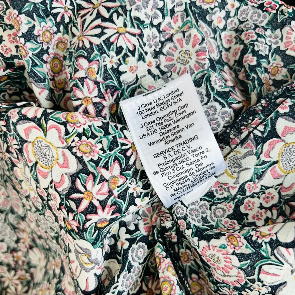 J.Crew Liberty Fabric Floral Button Down Shirt Women Size 0